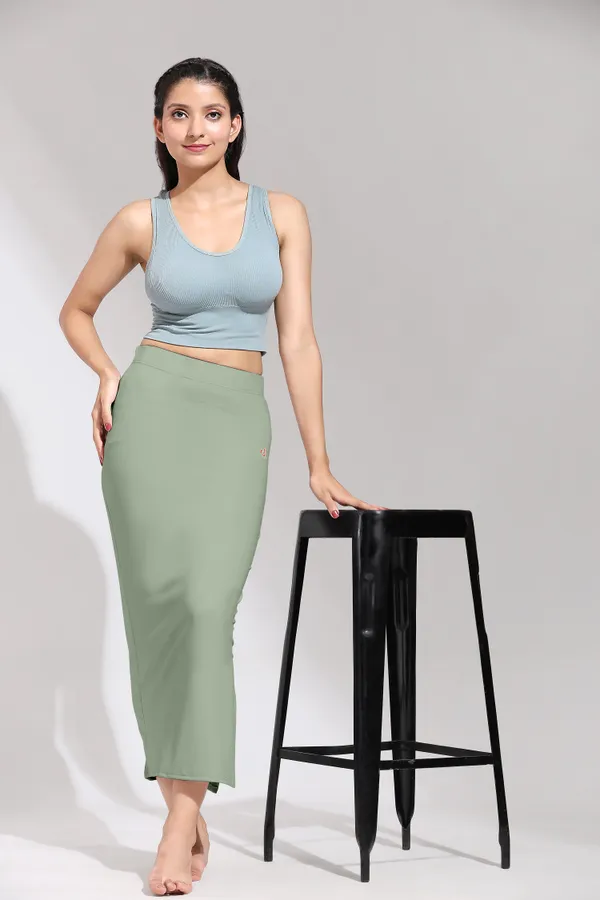 SteelGreen_Polyester_Spandex_Stretchable_Straight_Saree_Shapewear_Petticoat_for_Women