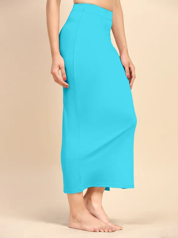 Turquoise_Polyester_Spandex_Stretchable_Straight_Saree_Shapewear_Petticoat_for_Women