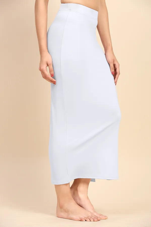 White_Polyester_Spandex_Stretchable_Straight_Saree_Shapewear_Petticoat_for_Women