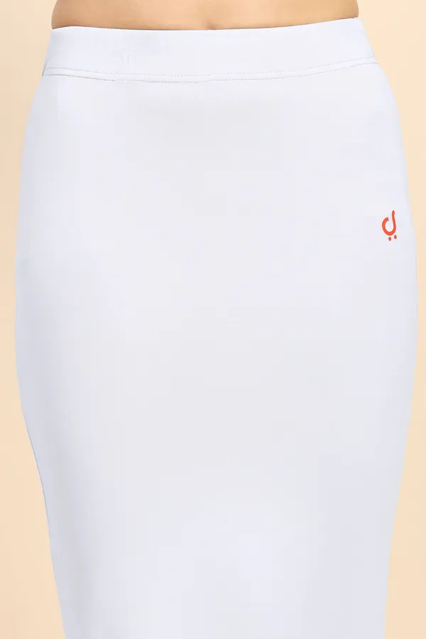 White_Polyester_Spandex_Stretchable_Straight_Saree_Shapewear_Petticoat_for_Women