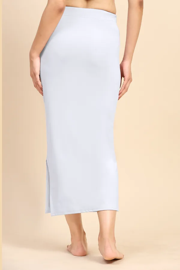 White_Polyester_Spandex_Stretchable_Straight_Saree_Shapewear_Petticoat_for_Women