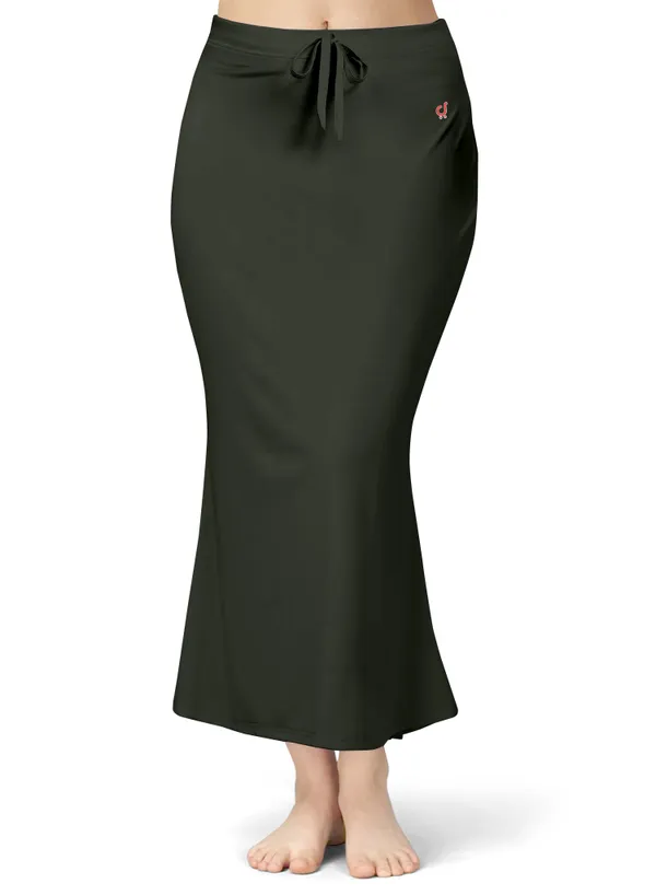 Olive_Green_Drawstring_Fishtail_Skirt_for_Women