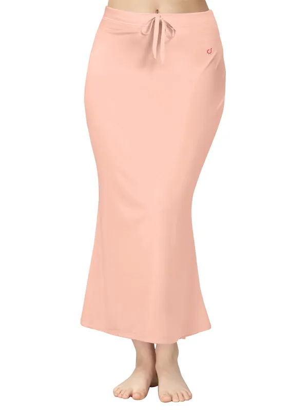 Peach_Solid_Fitted_Midi_Skirt_for_Women