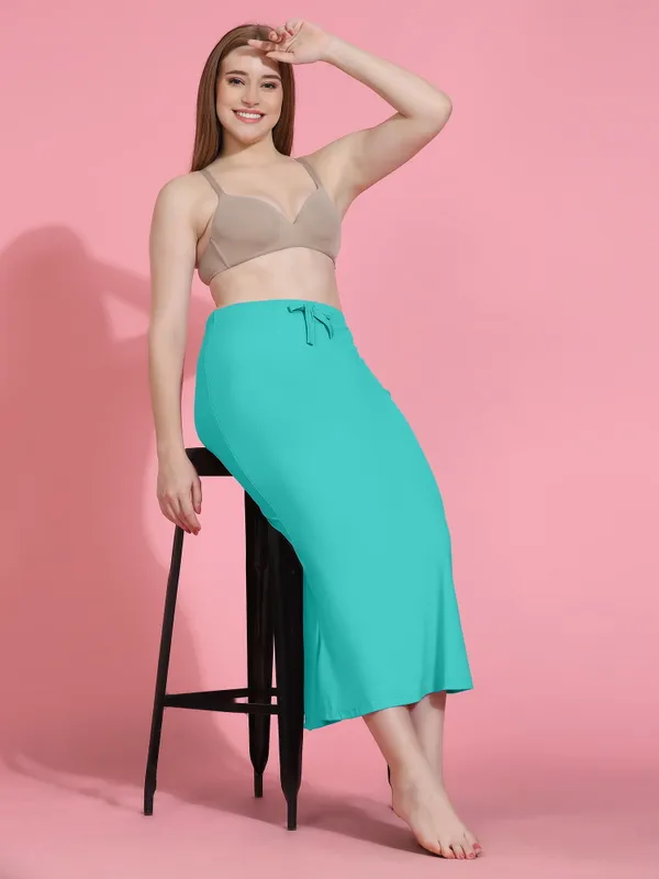 Turquoise_Drawstring_Midi_Skirt_for_Women