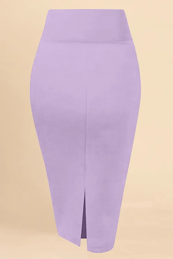 PalePurple_Lycra_Pencil_Skirt_�_High_Waist_Bodycon_Fit,_Stretchable_&_Sleek_Midi_Skirt