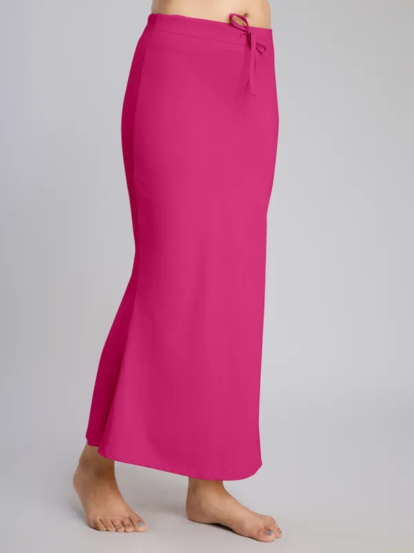 Pink_Cotton_Saree_Shapewear_Petticoat_�_Stretchable_Mermaid_Fit,_Drawstring_Waist