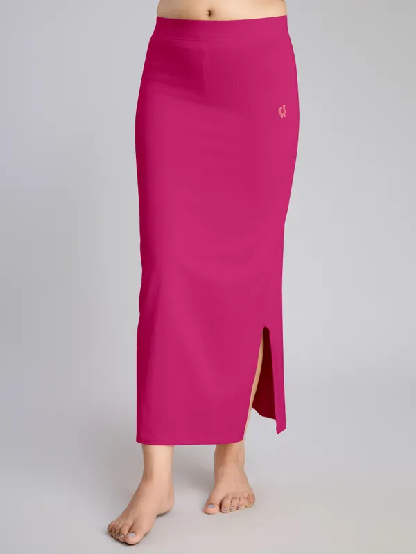 Pink_Cotton_Saree_Shapewear_Petticoat_�_Stretchable_Straight_Fit,_Drawstring_Waist