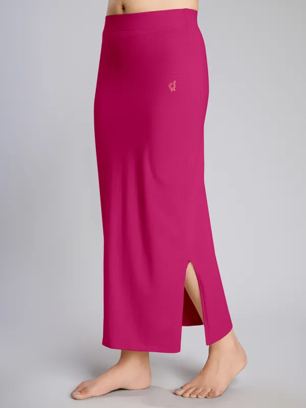 Pink_Cotton_Saree_Shapewear_Petticoat_�_Stretchable_Straight_Fit,_Drawstring_Waist