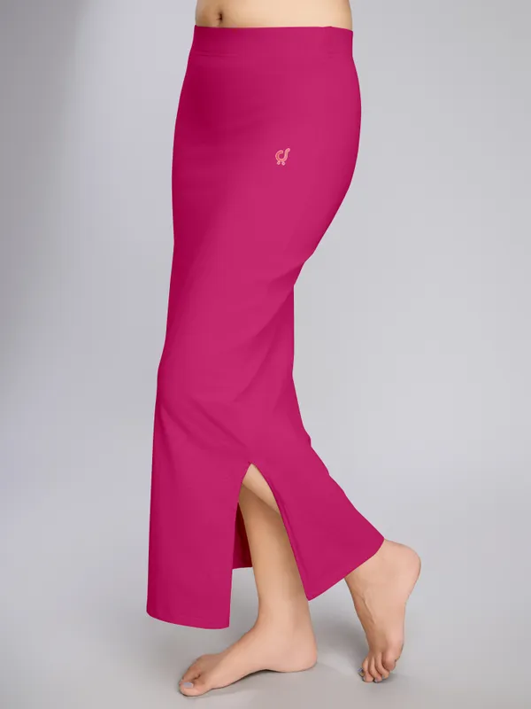 Pink_Cotton_Saree_Shapewear_Petticoat_�_Stretchable_Straight_Fit,_Drawstring_Waist