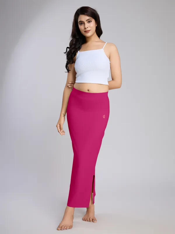 Pink_Cotton_Saree_Shapewear_Petticoat_�_Stretchable_Straight_Fit,_Drawstring_Waist