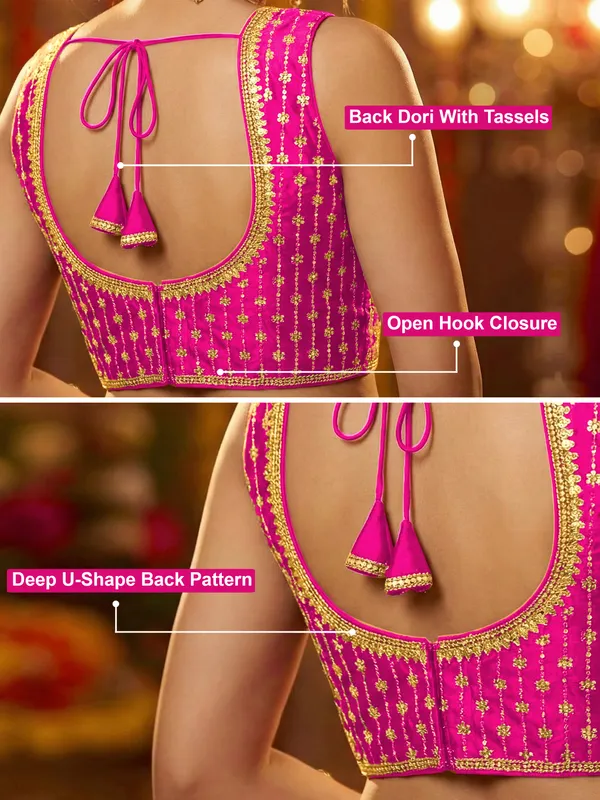 Pink_Dhupion_Silk_Embroidery_Sequence_Work_Blouse_Choli_Stylish_Saree_Blouse_Ready_to_Wear