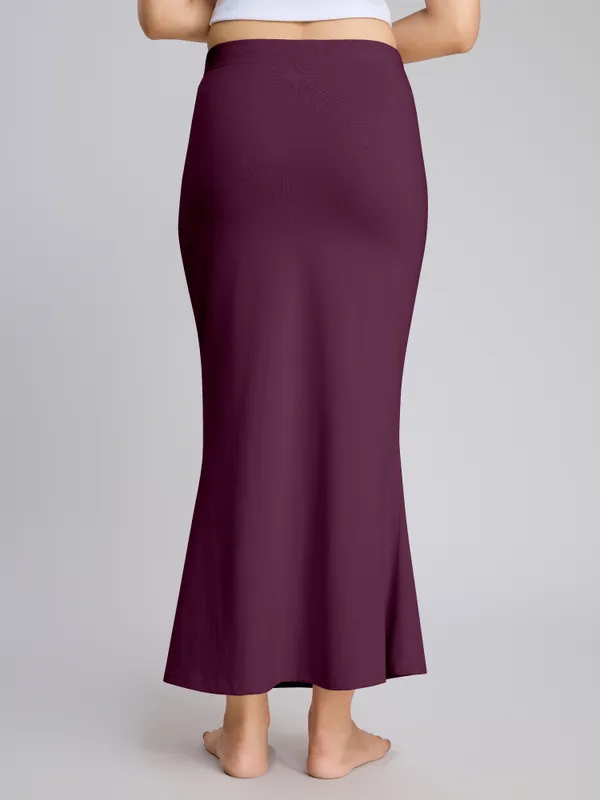 Purple_Cotton_Saree_Shapewear_Petticoat_�_Stretchable_Mermaid_Fit,_Drawstring_Waist