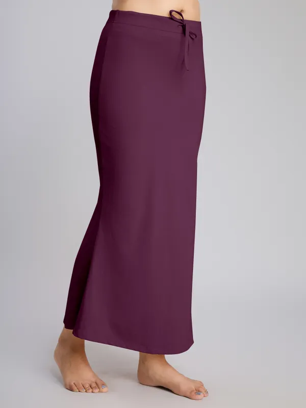 Purple_Cotton_Saree_Shapewear_Petticoat_�_Stretchable_Mermaid_Fit,_Drawstring_Waist