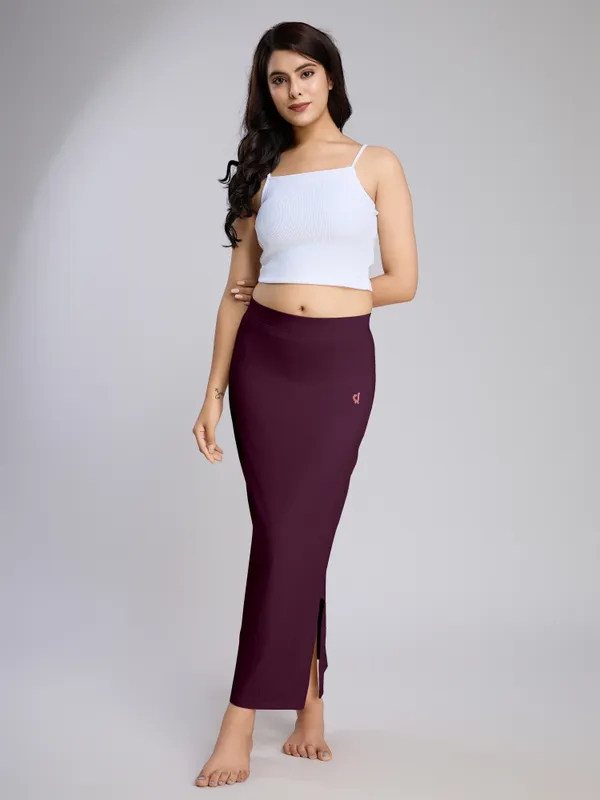 Purple_Cotton_Saree_Shapewear_Petticoat_�_Stretchable_Straight_Fit,_Drawstring_Waist