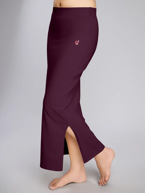 Purple_Cotton_Saree_Shapewear_Petticoat_�_Stretchable_Straight_Fit,_Drawstring_Waist