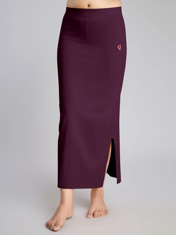 Purple_Cotton_Saree_Shapewear_Petticoat_�_Stretchable_Straight_Fit,_Drawstring_Waist
