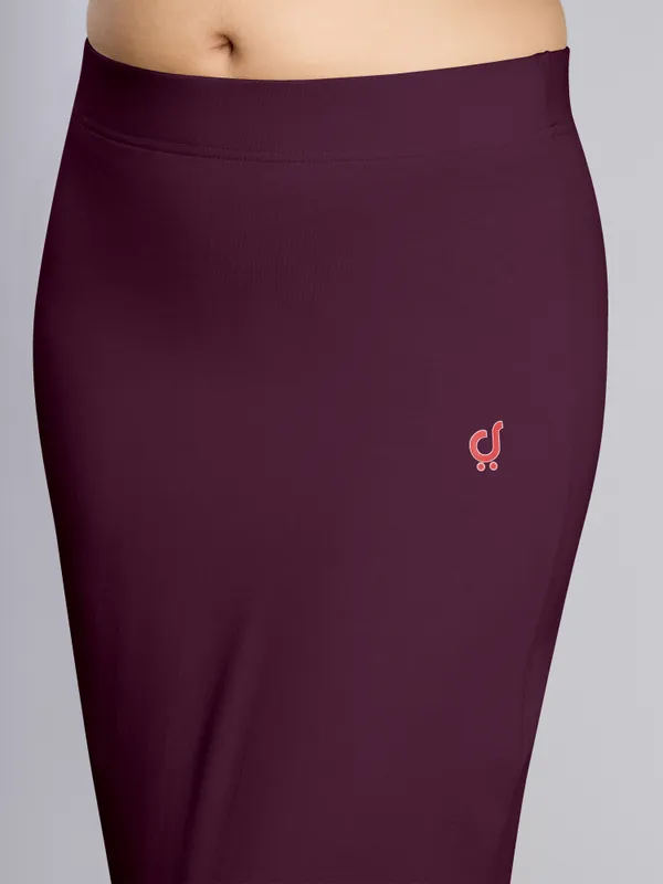 Purple_Cotton_Saree_Shapewear_Petticoat_�_Stretchable_Straight_Fit,_Drawstring_Waist