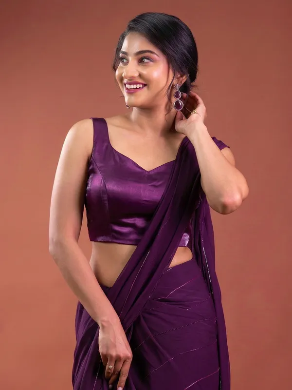 Purple_Fandy_Satin_Silk_Sleeveless_Blouse_Stylish_Saree_Blouse_Ready_To_Wear