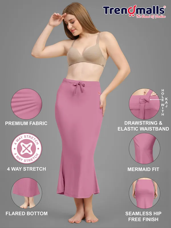 Pink_Fitted_Mermaid_Skirt_for_Women