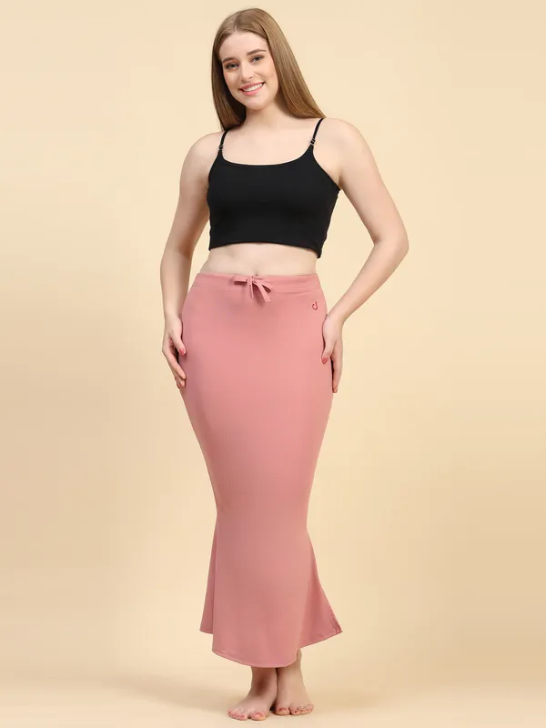 Pink_Fitted_Drawstring_Midi_Skirt_for_Women