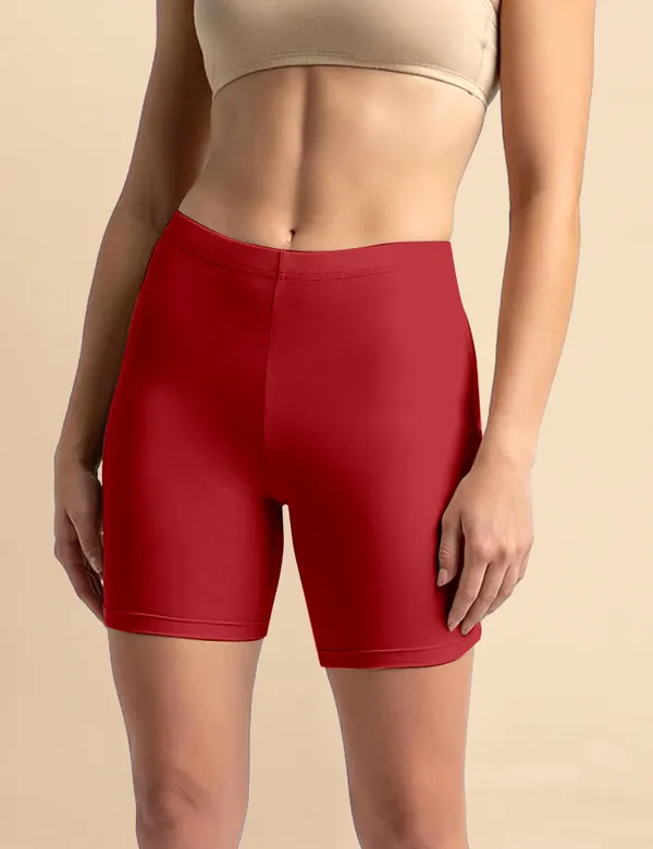 Red_Cotton_Tummy_Tucker_Shorts_�_High_Waist_Seamless_Shapewear_Thigh_Slimmer_with_Tummy_Control