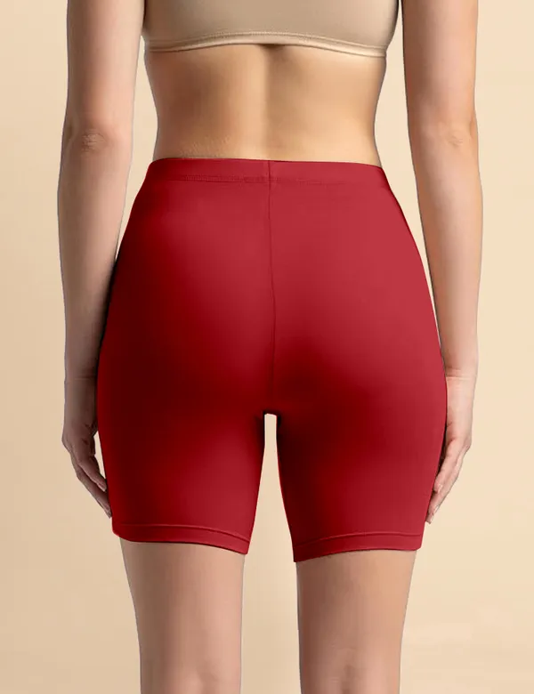 Red_Cotton_Tummy_Tucker_Shorts_�_High_Waist_Seamless_Shapewear_Thigh_Slimmer_with_Tummy_Control