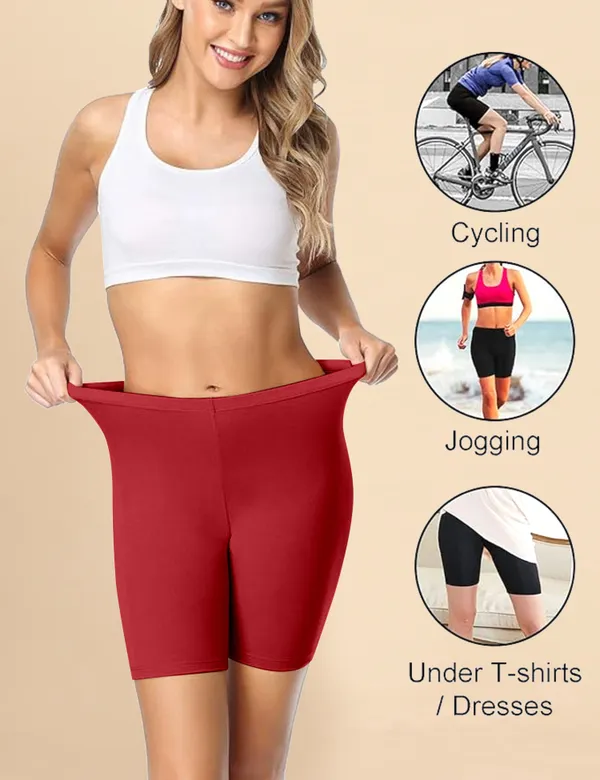 Red_Cotton_Tummy_Tucker_Shorts_�_High_Waist_Seamless_Shapewear_Thigh_Slimmer_with_Tummy_Control