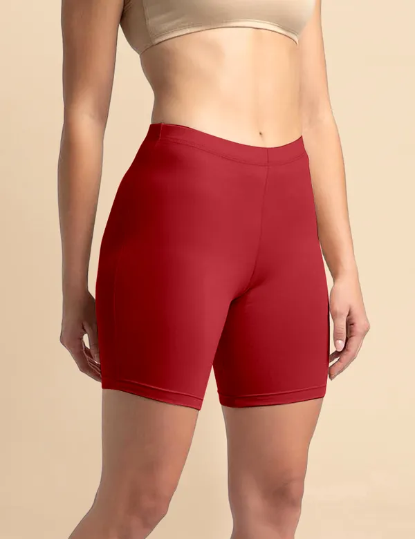 Red_Cotton_Tummy_Tucker_Shorts_�_High_Waist_Seamless_Shapewear_Thigh_Slimmer_with_Tummy_Control