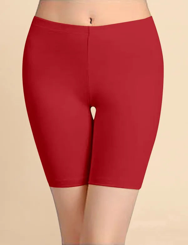 Red_Cotton_Tummy_Tucker_Shorts_�_High_Waist_Seamless_Shapewear_Thigh_Slimmer_with_Tummy_Control