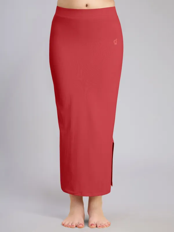 Red_Cotton_Saree_Shapewear_Petticoat_�_Stretchable_Straight_Fit,_Drawstring_Waist