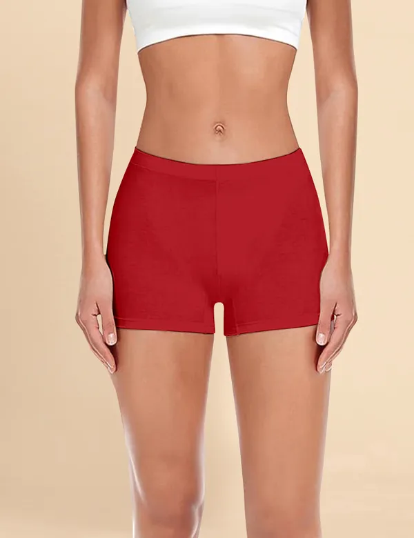 Red_Cotton_Tummy_Tucker_Shorts_�_High_Waist_Stretchable_Shapewear_for_Smooth_&_Comfortable_Fit