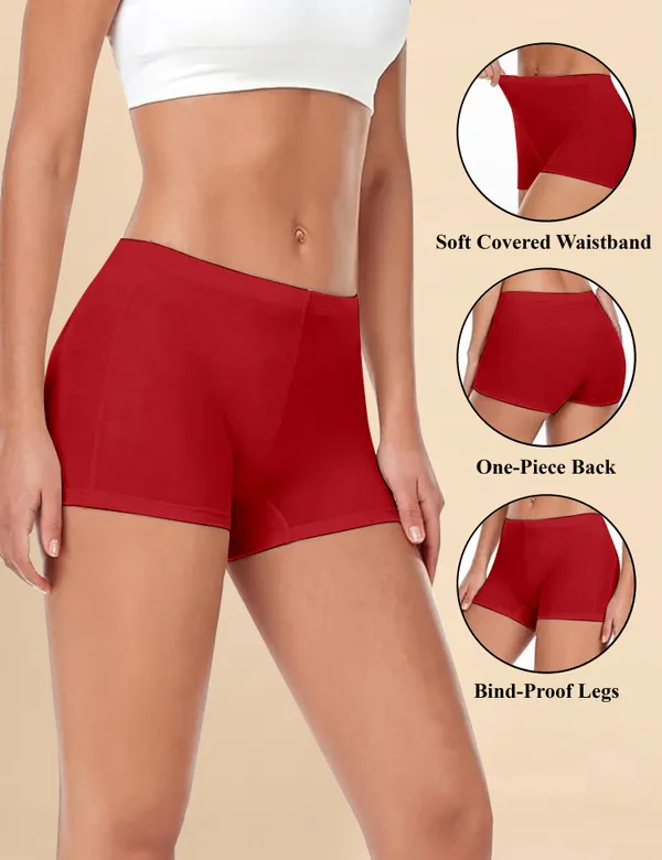 Red_Cotton_Tummy_Tucker_Shorts_�_High_Waist_Stretchable_Shapewear_for_Smooth_&_Comfortable_Fit