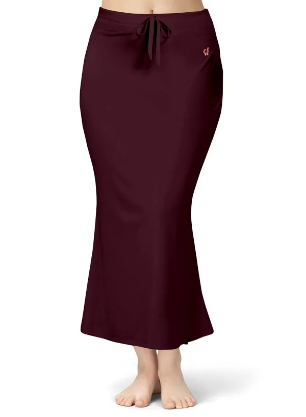 Maroon_Stretch_Mermaid_Skirt_for_Women