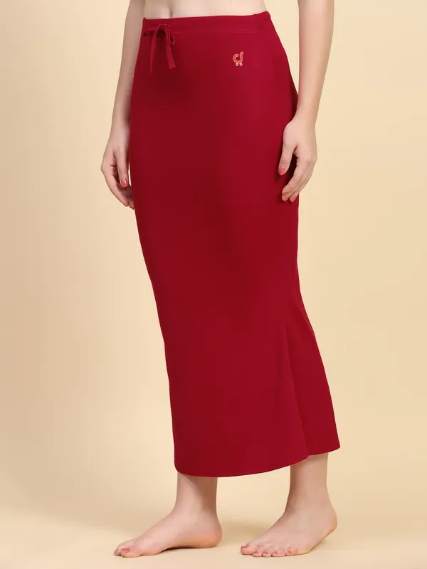 Red_Drawstring_Mermaid_Midi_Skirt_for_Women