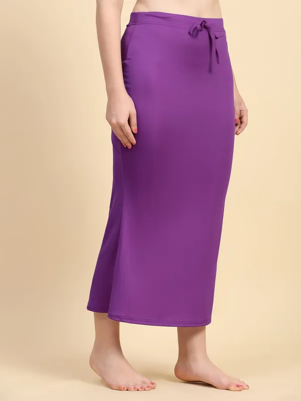 Purple_Drawstring_Fitted_Midi_Skirt_for_Women