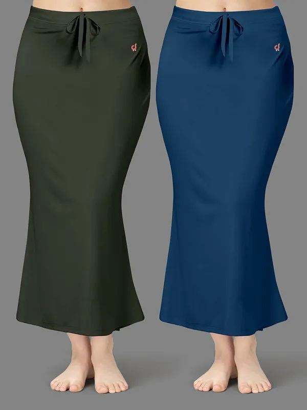 Green_And_Blue_Drawstring_Mermaid_Skirt_for_Women
