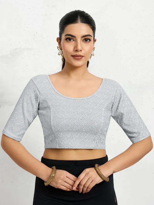 Silver_Polyester_Elastane_Zari_Stretchable_Ready_to_Wear_Blouse_for_women