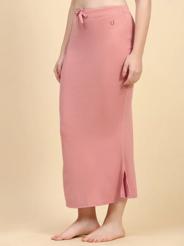 Pink_Fitted_Drawstring_Midi_Skirt_for_Women
