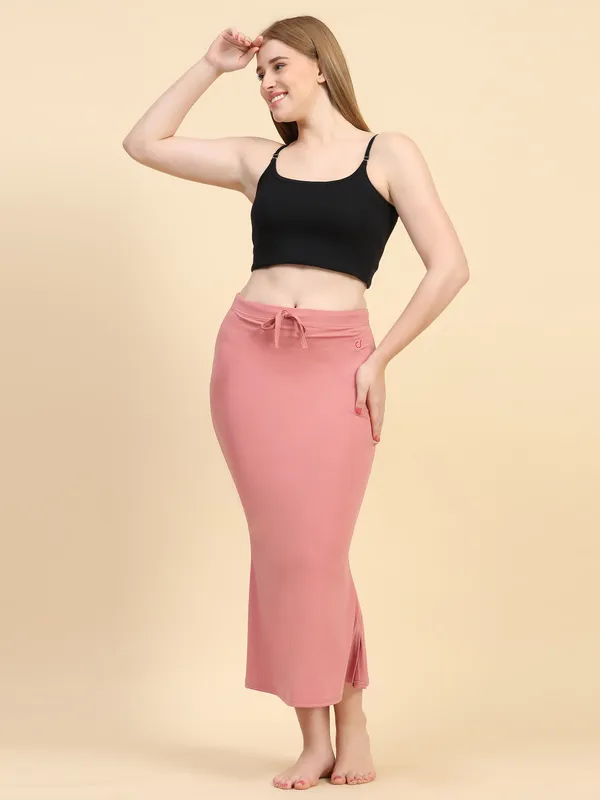 Pink_Bodycon_Drawstring_Midi_Skirt_for_Women