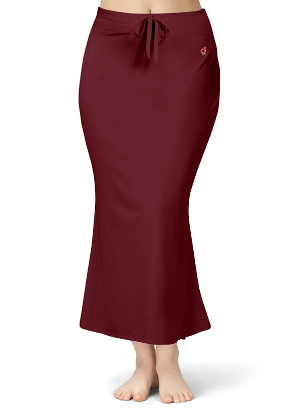 Maroon_Stretch_Mermaid_Skirt_for_Women