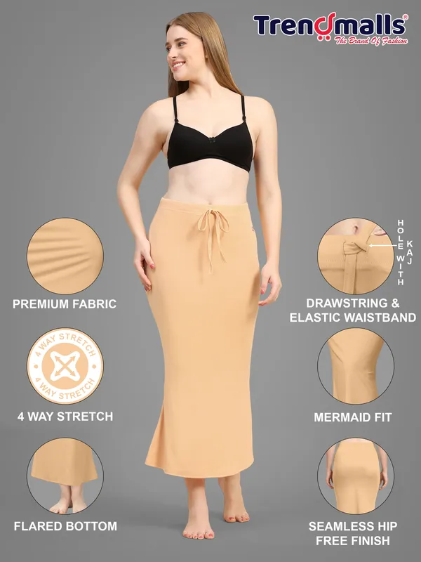 Beige_Drawstring_Bodycon_Skirt_for_Women