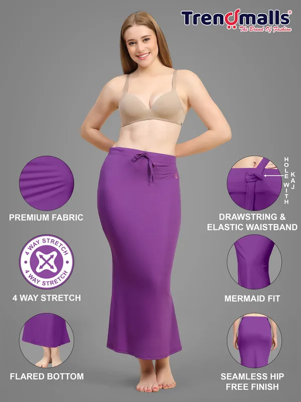 Purple_Drawstring_Fitted_Midi_Skirt_for_Women