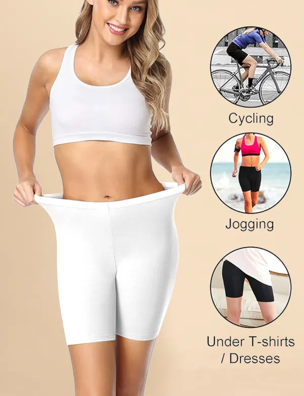 White_Cotton_Tummy_Tucker_Shorts_�_High_Waist_Seamless_Shapewear_Thigh_Slimmer_with_Tummy_Control