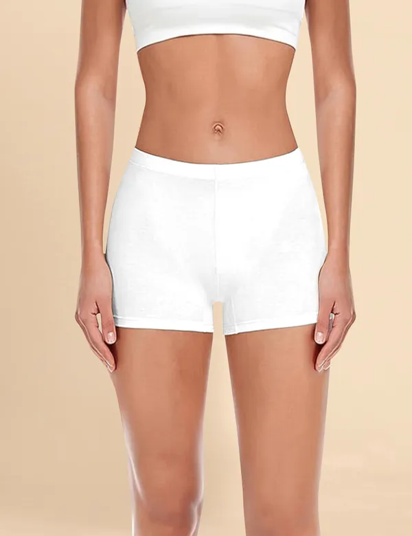 White_Cotton_Tummy_Tucker_Shorts_�_High_Waist_Stretchable_Shapewear_for_Smooth_&_Comfortable_Fit