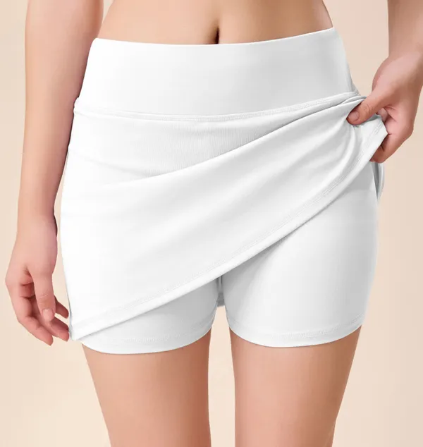 White_High_Waist_Stretch_Mini_Skirt_for_Women_|_Soft_&_Body_Fit
