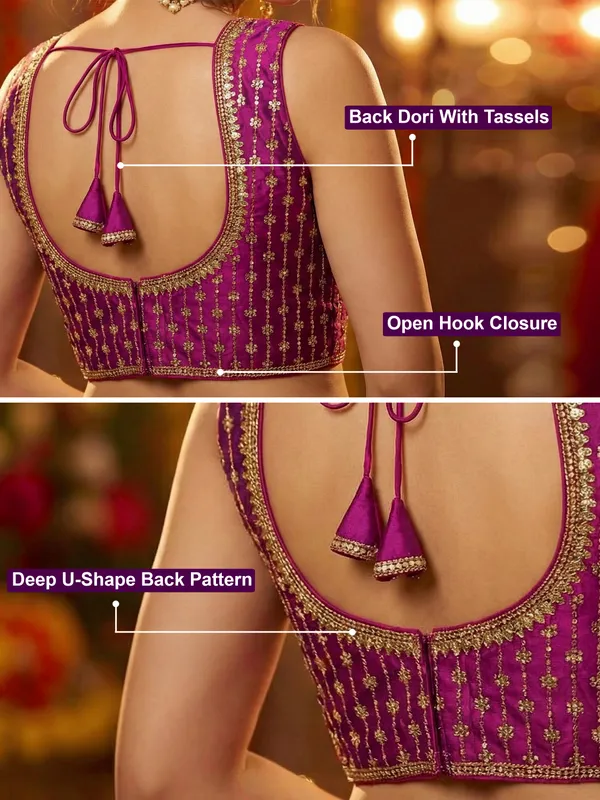 Wine_Dhupion_Silk_Embroidery_Sequence_Work_Blouse_Choli_Stylish_Saree_Blouse_Ready_to_Wear