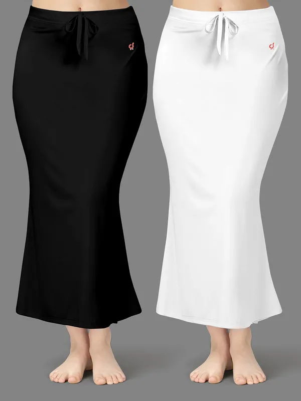 Black_And_White_Drawstring_Maxi_Skirt_for_Women