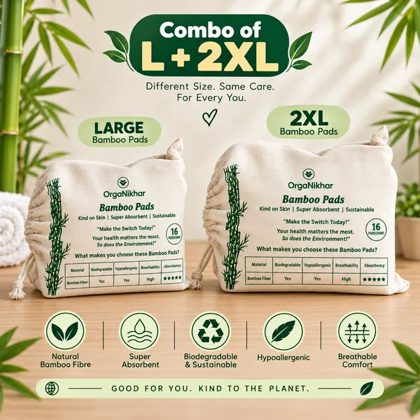 Organiikhar_Bamboo_Fiber_Menstrual_Pads_Combo_-_L_+_2XL_(Pack_of_10_Each)