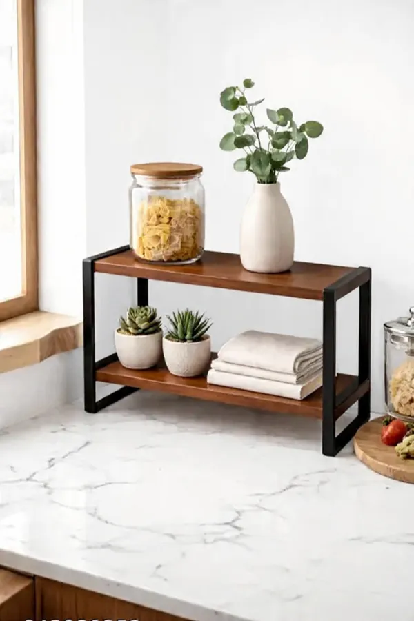 Wood_Industrial_Two_Tier_Storage_Shelf