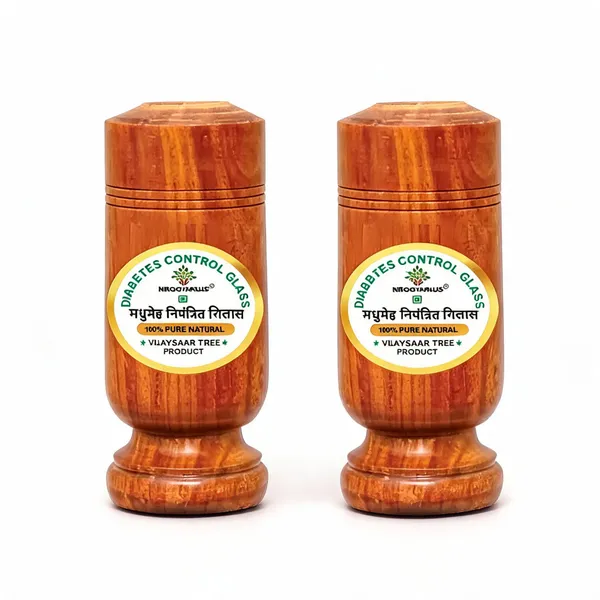 Oneclick_Wooden_Sugar_Control_Home_Remedy_Vijaysar_Herbal_Tumbler_Glass_100_Ml_P1_Glass_Water/Juice_Glass_(100_Ml,_Wood,_Light_Brown)_-_Pack_Of_2
